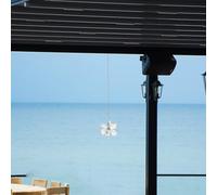 ARTIBETTER Lot de 2 Carillons Éoliens en Cristal Transparent pour Jardin et Balcon Attrape-Soleil Suspendu Décoratif Pendentif Floral Décoration Extérieure Solaire et Sonore