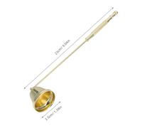Artibetter Lot de 2 Éteignoirs à Bougies en Fer Doré Forme Cloche Outil pour Éteindre Les Mèches sans Fumée Accessoire Polyvalent pour Entretien Bougies Maison Hôtel Spa et Restauration