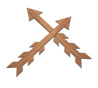 ARTIBETTER Lot de 2 Flèches Décoratives en Bois Massif Style Rustique pour Boîte aux Lettres Décoration Murale Extérieure Résistante pour Jardin et Entrée Art Mural Campagnard Finition