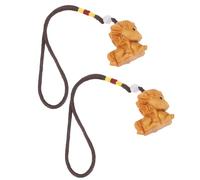 Artibetter Lot de 2 Petites Figurines de Cheval en Bois Naturel Sculptées la Main Charms Miniatures Décoratifs Mignons pour Porte-clés ou Paquet Décoration Artisanale D’animaux en Bois