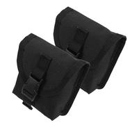 Artibetter Lot de 2 Pochettes Lestées pour Ceinture de Lestage de Plongée en Tissu Oxford Noir avec Boucles à Dégagement Rapide et Double Fermeture Éclair pour Sports Outdoor