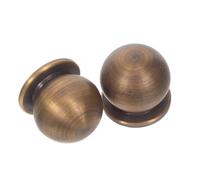 Artibetter Lot de 2 Poignées de Meuble en Laiton Ancien, Boutons de Tiroir Ronds, Diamètre Moyen, Finition Cuivre Vintage, Adaptées pour Armoires, Commodes et Meubles de Rangement