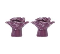 Artibetter Lot de 2 Poignées de Tiroir en Céramique Pourpre de Rose, Faciles à Installer et Pratiques, pour Commode et Armoire