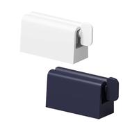 ARTIBETTER Lot de 2 Presse-tubes de Dentifrice Automatique en Plastique, Distributeur Mural sans Perçage, Accessoire Salle de Bain Pratique, Couleurs Blanc et Bleu Pierre