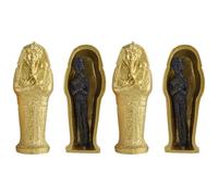 Artibetter Lot de 2 Sarcophages Égyptiens en Résine Colorée, Décoration Artisanale de Bureau et Ornement Intérieur pour Jardin, Balcon et Aménagement Paysager