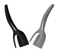 Artibetter Lot de 2 Spatules Pinces en Nylon Cuisine, Outil Polyvalent pour Retourner Œufs et Galettes, Facile à Ranger et Résistant la Chaleur