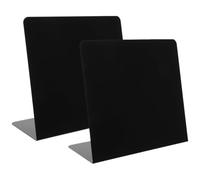Artibetter Lot de 2 tableaux magnétiques noirs, 20 x 19 cm, avec support, panneau double face pour mémos, menus, notes et photos, idéal pour le plan de travail de la cuisine.