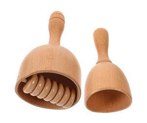 ARTIBETTER Lot de 2 Tasses de Massage en Bois Petit Modèle, Appareils de Massage à Rouleau pour Muscles du Dos, Outils D’auto-massage Corps pour Soulagement des Douleurs et Relaxation