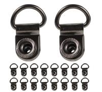 ARTIBETTER Lot de 20 Crochets de Lacets en Alliage Métallique Couleur Gunmetal, Boucles Œillets avec Rivets Décoratifs Escargot pour Chaussures de Randonnée et Bottes, Accessoires Réparation