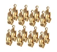 Artibetter Lot De 20 Pendentifs Pour Colliers Bracelets Bijoux Pour Mains Breloques De Prière En Alliage De Zinc Doré