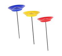 Artibetter Lot de 3 Assiettes de Jonglage Colorées avec Bâtons en Plastique Légers et Solide - Kit de Jonglerie pour Garçon et Filles et Adultes, Entraînement Coordination et Spectacles