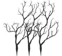 Artibetter Lot de 3 Branches Décoratives en Plastique Noir Simulation de Branche de Corail Artificielle pour Accessoires DIY Décorations Halloween et Aménagement Intérieur Créatif