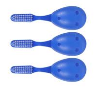 Artibetter Lot de 3 Brosses à Dents Bleues en Plastique pour Prisons, Léger Nettoyer les Zones Difficiles D'accès Grosse Tête Douce Plusieurs styles