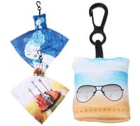 Artibetter Lot de 3 Lingettes pour Lunettes Porte-clés, Chiffon Microfibre Portable pour Nettoyage D’écrans Électroniques, Monocles et Lentilles, Motifs Petits Personnages, Violon et