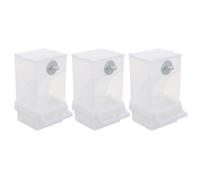 Artibetter Lot de 3 Mangeoires Automatiques en Acrylique pour Canaris et Perruches Compartiment de Auge, Collecteur de Coques pour Jardin ou Terrasse