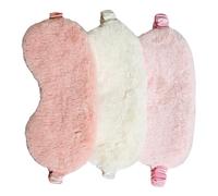 ARTIBETTER Lot de 3 Masques de Sommeil Occultants en Peluche Multicolore, Cache-œil Confortable et Léger, Bandeau Pratique pour Voyager, Masque Yeux pour Nuits sans Couleur Aléatoire