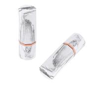 ARTIBETTER Lot de 3 Mini Tubes de Rouge à Lèvres Élégants Effet Marbré Blanc, Flacons Vides à Neuf Faces, Légers et Compacts, pour Maquillage Voyage et Soins des Lèvres