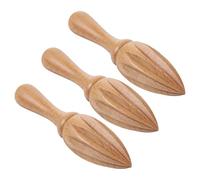 ARTIBETTER Lot de 3 Presse-Agrumes Manuels en Bois de Hêtre Naturel Mini Presse-Citron Portable Cône Conique Presse-Agrumes Manuel Écologique Cuisine Pique-Niques et Préparation de Jus