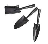 Artibetter Lot de 3 Set de Pelles de Jardin Robustes en Acier Manganèse Noir Pelle Large Petite Truelle à Main avec Trou Suspendre pour Creuser Transplanter et Jardiner en Extérieur