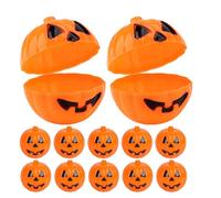 ARTIBETTER Lot de 30 Boîtes Citrouille en Plastique Orange Rangement Portable pour Bonbons d'Halloween Boîte à Bonbons Creuse et Ouvrable Accessoires pour Fête et Chasse aux Friandises
