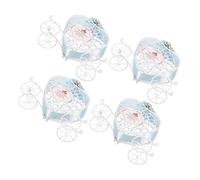 ARTIBETTER Lot De 4 Boîtes À Bonbons De Mariage En Forme De Calèche De Citrouille Décorations De Calèche De Citrouille Boîtes À Bonbons De Mariage Creuses Organisateur De Bijoux En Forme