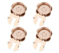 ARTIBETTER Lot de 4 Couvre-boutons en Alliage Doré Forme Rose, Clips Amovibles pour Chemises, Vestes et Uniformes, Protège Boutons Diamètre 11,5 Mm, Accessoires Couture et Décoration Tenue