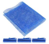 ARTIBETTER Lot de 4 Éponges Exfoliantes en Filet Africain Bleu, Nylon Résistant, pour Bain, Lisseurs de Peau Exfoliants, Lave-corps, Usage Quotidien, Mousse Abondante, Nettoyant Corps