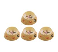Artibetter Lot de 4 Gamelles en Papier Or pour Animaux de Compagnie, Accessoires Réalistes pour Cérémonies Commémoratives de Chats et Chiens Lors de Funérailles