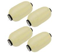 ARTIBETTER Lot de 4 Lanternes Japonaises Pliables en Tissu de Soie Imperméable 45X25 CM Couleur Beige Lanternes Suspendues Décoratives pour Jardin Fête et Décoration Intérieure