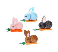 ARTIBETTER Lot De 4 Mini Pinces À Cheveux En Forme De Lapin Pour Femme Accessoires De Fête Jolies Pinces À Cheveux En Peluche