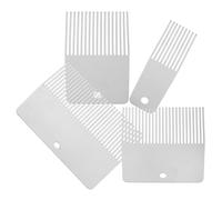 ARTIBETTER Lot de 4 Peignes à Grainer en Acier Inoxydable Outils à Texturer pour Peinture Murale Scarificateurs pour Plâtre et Cloisons Sèches Outils de Décoration DIY pour Motifs