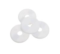 ARTIBETTER Lot de 4 Plaques de Recouvrement de Tuyaux Auto-adhésives Blanches, Bride Fendue Ronde 17 Mm, Cache-trou Mural Décoratif en Plastique, Compatible Cuisine, Installation Facile