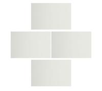 ARTIBETTER Lot de 4 Plaques Métalliques Vierges pour Sublimation 20X30 CM en Aluminium Nacré Blanc Supports Thermiques pour Impression Photo Panneaux Décoratifs Muraux DIY Résistants à la