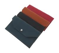 Artibetter Lot de 4 Portefeuilles à Enveloppe en Cuir PU, Format Long 17,5 X 9,5 Cm, Porte-Monnaie Compact pour Billets et Cartes, Couleurs Assorties, Organiseur Léger pour Femme