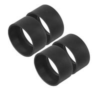 ARTIBETTER Lot de 4 Protections Oculaires en Caoutchouc Noir pour Microscope et Télescope Œilletons de Rechange à Angle Plat Accessoire Compatible pour Laboratoire et Usage Scientifique