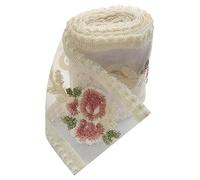 ARTIBETTER Lot De 4 Rouleaux De Dentelle Brodée En Forme De Rose Pour Accessoires De Cheveux Broderie Couture Décoration Ruban Brodé Dentelle Ornement Décoration Tissu Blanc