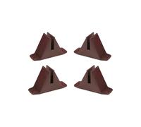 ARTIBETTER Lot de 4 Socles de Clôture en Plastique Marron Anti-Basculement pour Jardin Supports Stables pour Petite Clôture Accessoires Robustes pour Fixation Extérieure et Jardinage