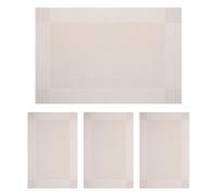 ARTIBETTER Lot de 4 Tapis de Table pour Manucure Blanc en Tissage Russe, Coussin Repose-mains Stable et Réutilisable, Tapis de Protection pour Nail Art et Poste de Manucure Professionnel,