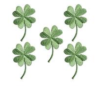 Artibetter Lot de 5 écussons brodés à coudre Motif trèfle irlandais Saint Patrick Day Clover à coudre sur des taches Emblème brodé à coudre sur fer à repasser sur Irlande