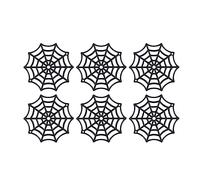 Artibetter Lot de 50 Dessous de Verre en Plastique pour Halloween, Toile d'araignée, Toile d'araignée, Accessoires de décoration pour Halloween (Noir)