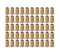 ARTIBETTER Lot de 50 Écrous à Insert M10X25 en Fer Zingué pour Meubles Inserts Filetés à Double Filetage Fixation Solide pour Bois Résistance à la Corrosion Usage Bricolage et Réparation