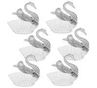 ARTIBETTER Lot De 6 Boîtes À Bonbons En Plastique Blanc En Forme De Cygne Pour De Mariage Pour Invités Petite Taille Joli Souvenir Dessin Animé Pour Une Demande En Mariage