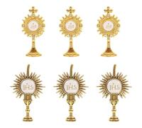 Artibetter Lot de 6 Broches Croix Élégantes en Alliage de Zinc Doré pour Première Communion, Accessoires Vestimentaires Confortables et Souvenirs Inoubliables pour Événements Religieux