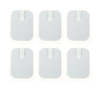 ARTIBETTER Lot de 6 Patchs Électrodes Carrés Auto-adhésifs en Silicone 4,5x6 Cm pour Électrostimulateur, Coussinets de Massage Compatibles, Accessoires de Physiothérapie pour Usage