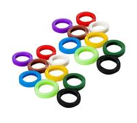 Artibetter Lot De 64 Manchons De n Silicone Coloré Capuchons Élastiques Flexibles Couverture Clé Polyvalente Pour Identification Bureautique Et Classement Usage Quotidien