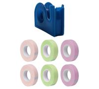 ARTIBETTER Lot de 7 Bandes Adhésives D’isolation pour Extensions de Cils en Pe Non Tissé, Patchs Hypoallergéniques Multicolores avec Coupe-bandes Pratique, pour Maquillage des Yeux