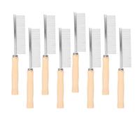 ARTIBETTER Lot de 8 Peignes Démêlants Métalliques pour Animaux Peigne Multifonctionnel pour Chiens et Chats Outil de Toilettage pour Enlever Nœuds et Poils Morts Manche Ergonomique Usage