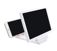 Artibetter Loupe D'écran Téléphone Portable Blanc en Abs et PVC, Support Léger Agrandisseur D'écran Smartphone, pour Tourisme et Camping