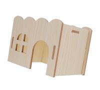 Artibetter Maison Bois Ondulée pour Hamster et Cobaye Nid et Confortable Escalade Multifonction Accessoire Pratique pour Cage Intérieure