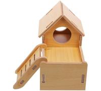 Artibetter Maison du Hamster Cabane à Hamster en Bois Khaki Forme Cabane Résistante à l'usure et Hérisson Usage Quotidien et Jeu